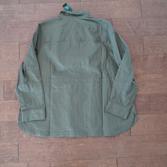 NWT LL Bean Womens BeanFlex Utility Jacket Deep Olive Drawstring Waist SZ 2X - Picture 7 of 9